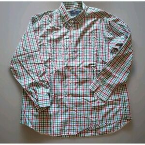 VINEYARD VINES Mens Red Green & Blue Plaid XLClassic Fit Tucker Shirt Long Sl A1